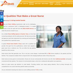 The Qualities That Make a Great Nurse