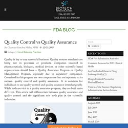 Quality Control vs Quality Assurance (Quality consulting)