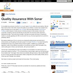 Quality Assurance With Sonar