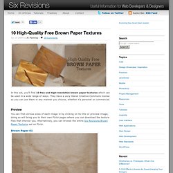 10 High-Quality Free Brown Paper Textures