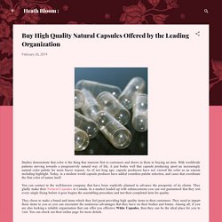 Buy High Quality Natural Capsules Offered by the Leading Organization