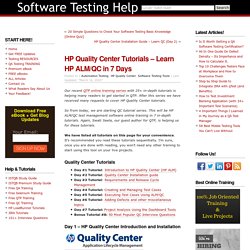 HP Quality Center Tutorials – Learn HP ALM/QC in 7 Days