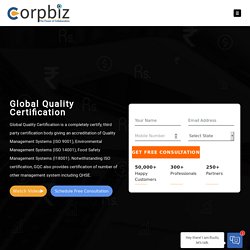 ISO Global Certification - Corpbiz