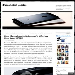iPhone 5 Camera Image Quality Compared To All Previous iPhone Models [IMAGES]