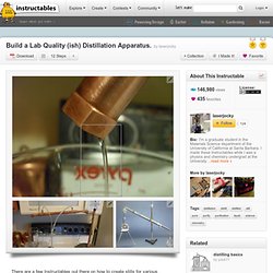 Build a Lab Quality (ish) Distillation Apparatus.