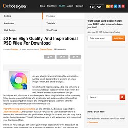 50 Free High Quality and Inspirational PSD Files for Download