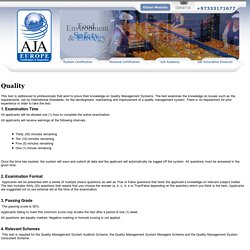 ISO 9001 Quality Management System – Total Quality Management System