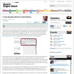 7 Link Quality Metrics That Matter