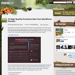 15 High Quality Premium-Like Free WordPress Themes - Noupe Design Blog