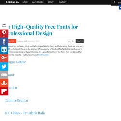 50 High-Quality Free Fonts for Professional Design - Web Design Blog – DesignM.ag