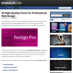 42 High Quality Fonts for Professional Web Design