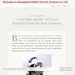 Avail High-Quality Oil Level Regulator from the Best Company