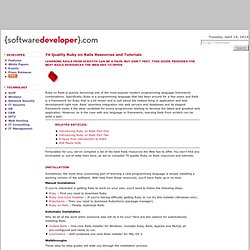 74 Quality Ruby on Rails Resources and Tutorials