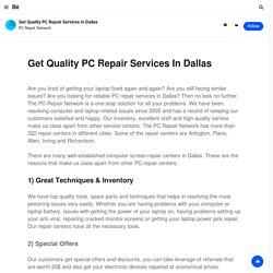 Get Quality PC Repair Services In Dallas on Behance