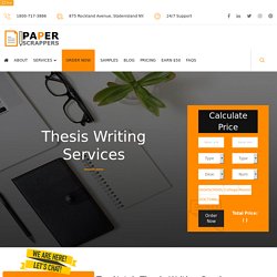 Quality Thesis Writing Services