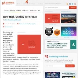 New High-Quality Free Fonts (2012 Edition) - Smashing Magazine