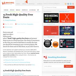 15 Fresh High-Quality Free Fonts - Smashing Magazine