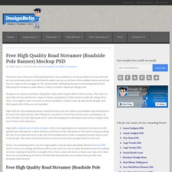 Free High Quality Road Streamer (Roadside Banner) Mockup PSD