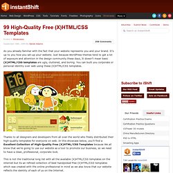 99 High-Quality Free (X)HTML/CSS Templates