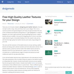 Free High Quality Leather Textures for your Design