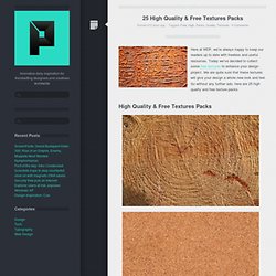 25 High Quality & Free Textures Packs