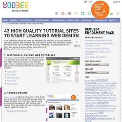 43 High Quality Tutorial Sites to Start Learning Web Design » Yoobee School of Design