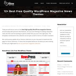 12+ Best Free Quality WordPress Magazine News Themes - 85ideas.com
