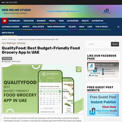 QualityFood: Best Budget-Friendly Food Grocery App In UAE