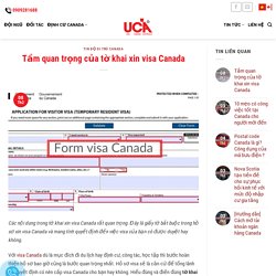 Tầm quan trọng của tờ khai xin visa Canada
