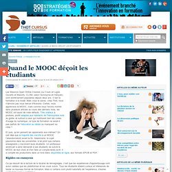 Quand le MOOC déçoit les étudiants