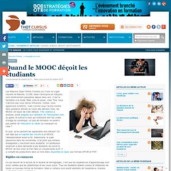 Quand le MOOC déçoit les étudiants