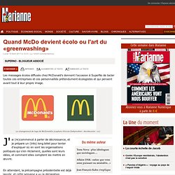 Quand McDo devient écolo ou l'art du «greenwashing»