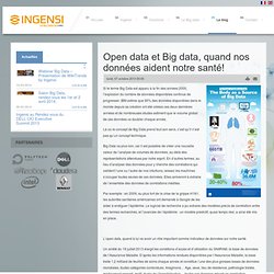 Open data et Big data, quand nos données aident notre santé!