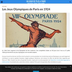 Quand Paris organisa les Jeux Olympiques en 1924