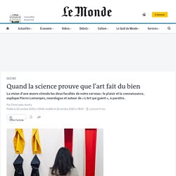 Quand la science prouve que l’art fait du bien