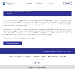 QuantEco DART Index – Economic recovery consolidates