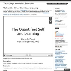 The Quantified Self and What it Means for Learning