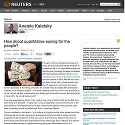 How about quantitative easing for the people?