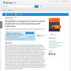Quantitative comparison between crowd models for evacuation planning and evaluation