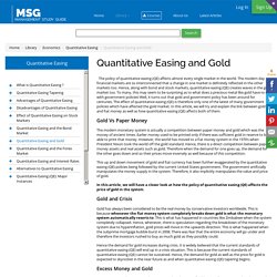 Quantitative Easing and Gold