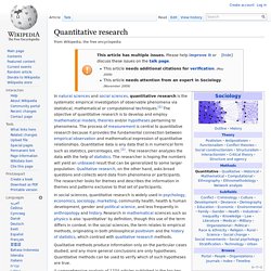 Quantitative research
