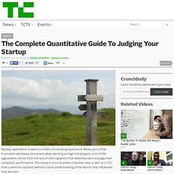 The Complete Quantitative Guide To Judging Your Startup