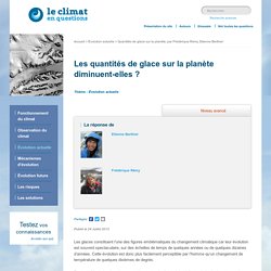 Quantités de glace sur la planète, par Frédérique Rémy, Etienne Berthier