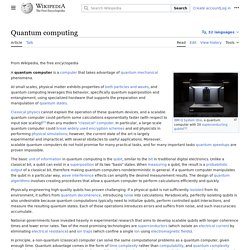 Quantum computer