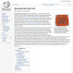 Quantum dot solar cell