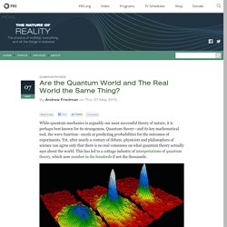 Are the Quantum World and The Real World the Same Thing? - The Nature of Reality — The Nature of Reality