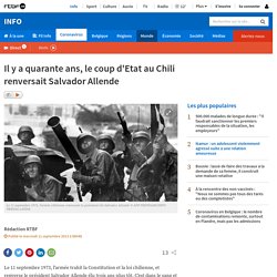 Il y a quarante ans, le coup d'Etat au Chili renversait Salvador Allende