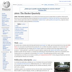 2600: The Hacker Quarterly