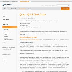 Quartz Scheduler - Documentation - Quick Start Guide