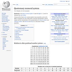 Quaternary numeral system